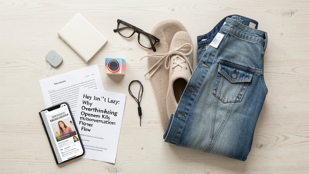 Editorial image illustrating Hey Isn't Lazy: Why Overthinking Openers Kills the Conversation Flow